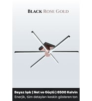 Nova 6 Rose Gold LED Tavan Avize – Kumandalı Dim Edilebilir – Aşağı Işık
