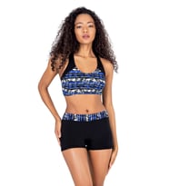 Endeep Kadın Desenli Şortlu Bikini Takımı