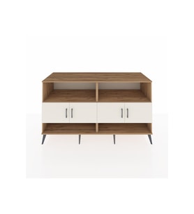 Kronos Konsol 4 Raflı 4 Kapaklı 176x59x99 Çam-Aytaşı/Antrasit