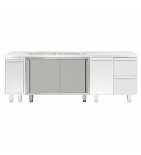 Electrolux Professional Evyeli Üst Tabla Altı İçin Dolap, Kayar Kapılı - 1200 Mm - Modular Line TEL2S12