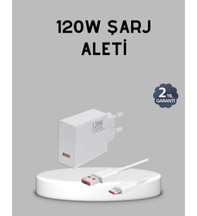Northcity 120W Süper Hızlı Şarj Adaptörü – Type-C Kablo Dahil Yüksek Voltaj Koruması