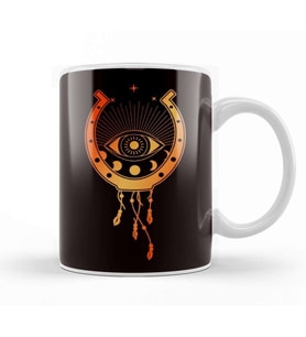 Horseshoe Third Eye Dream Catcher Lucky Fantasy Magic Kupa Bardak Porselen