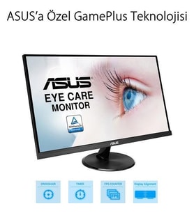 Asus 27" VP279HE 75HZ 1MS (Hdmi+Analog) Çerçevesiz Full HD IPS Vesa Monitör
