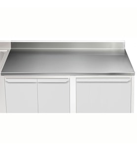 Electrolux Professional Üst Tabla, Sırtlı, 1800 Mm, 1,5 Mm Kalınlıkta Üst Tabla 18 Mm Kalınlığında Ses Sönümlendirici Malzeme Ve Ayrıca 2 Paslanmaz Kayıtla Güçlendirilmiştir - Modular Line TPLA18A