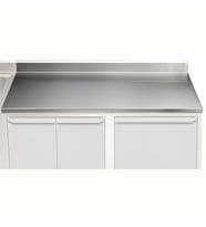 Electrolux Professional Üst Tabla, Sırtlı, 1800 Mm, 1,5 Mm Kalınlıkta Üst Tabla 18 Mm Kalınlığında Ses Sönümlendirici Malzeme Ve Ayrıca 2 Paslanmaz Kayıtla Güçlendirilmiştir - Modular Line TPLA18A