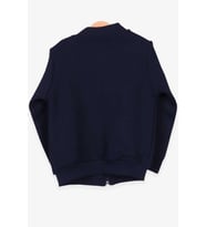 Breeze Erkek Çocuk Hırka Basic Cepli Armalı 2-6 Yaş, Lacivert