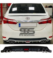 Toyota Corolla 2013-2018 Difüzör Arka Tampon Eki 4 Egzoz Çıkışlı Siyah Tip