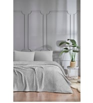 Tomurcuk Gri Tek Kişilik Battaniye 150x220