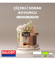 Balody Çiçekli Sokak Serisi – Kuyumcu (BL21324) – Mini Blok Yapı Oyuncakları Seti (Krem)