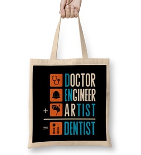 Doctor Engineer Artist Dentist 022 Bez Çanta Uzun Saplı
