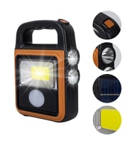 Powermaster Şarjlı Kamp Feneri Işıldak Solar Güneş Enerjili Aydınlatma 4 Kademe Powerbank Özellikli