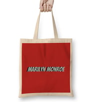 Marilyn Monroe Quotes Art Gift - Vintage Retro Style Bez Çanta Uzun Saplı