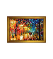 Manzara Temalı Kanvas Tablo 50 x 70 cm Gold Çerçeve