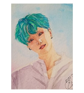 Bts Suga Min Yoongi Kendini Sev Kpop Suluboya Tablo Ahşap Poster Dekoratif Kod232