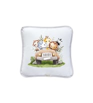 Safari Desenli Slikon Elyaf Dolgulu Bebek Kırlenti 40x40cm