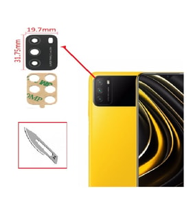 Tkgz Xiaomi POCOPHONE M3 Arka Kamera CAM Lensi + Bistüri Ucu