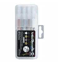 ARTLINE EDFM-3/4PSH2 DECORITE 3.0mm KESİK UÇ MARKER METALİK RENLER 4'LÜ