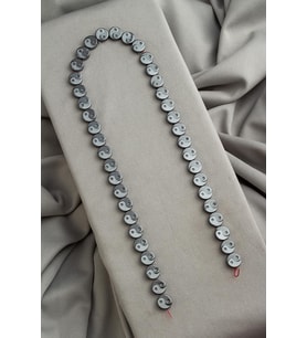 Hematit Doğal Taş Parlak Füme Daire Kesim 10x3mm Dizi [AA]