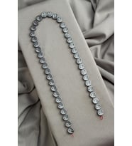 Hematit Doğal Taş Parlak Füme Daire Kesim 10x3mm Dizi [AA]