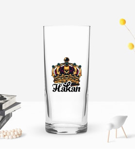 BK Gift Kişiye Özel İsimli DTF Kral Tasarımlı Rakı Bardağı, Arkadaşa Hediye, Sevgiliye Hediye