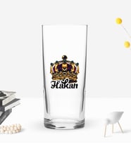 BK Gift Kişiye Özel İsimli DTF Kral Tasarımlı Rakı Bardağı, Arkadaşa Hediye, Sevgiliye Hediye