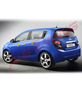 Chevrolet Aveo HB Krom Cam Çıtası 2011 Üzeri Paslanmaz Çelik