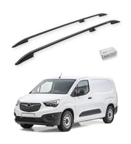 Turtle Opel Combo E 2019-2025 / Uzun Şasi Tavan Çıtası Crown Siyah