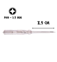 Cer-Pa Norm Kontrol Kalemi Yıldız Uçlu PH0 - 18.5 cm. (Şeffaf)