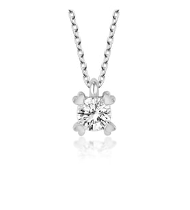Swarovski Zirconia 925 Ayar Gerçek Gümüş Dört Kalp Detaylı Kadın Kolye