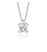 Swarovski Zirconia 925 Ayar Gerçek Gümüş Dört Kalp Detaylı Kadın Kolye