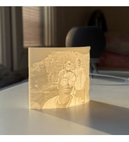 Kişiye Özel Resimli & Yazılı Anı Magneti - 3D Baskı (DIŞ BÜKEY) (Pamuk Beyaz)