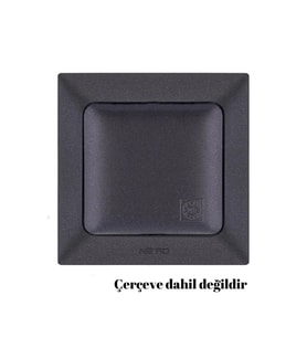 NE-AD Aras Kapaklı Topraklı Priz - Siyah