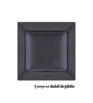 NE-AD Aras Kapaklı Topraklı Priz - Siyah