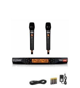 Lastvoice LV-402EE Telsiz Kablosuz Mikrofon Seti UHF Çift EL 2x100 Frekans