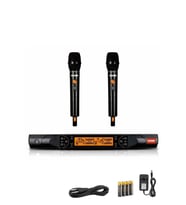 Lastvoice LV-402EE Telsiz Kablosuz Mikrofon Seti UHF Çift EL 2x100 Frekans
