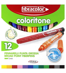Fibracolor Coloritone Keçeli Kalem Seti 12 Renk
