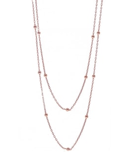Söğütlü Silver Gümüş 100 cm top top zincir (Rose)
