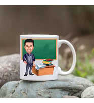 Kişiye Özel Bardak - Karikatür Bardak - Erkek Öğretmen Bardağı
