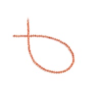 Kedi Gözü Doğal Taş Koyu Turuncu Faset Kesim 3mm Dizi