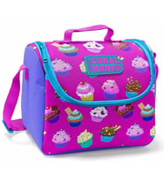 Coral High Pembe-Mor Cupcake Baskılı Termoslu Beslenme Çantası - Kız Çocuk