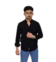 Erkek Spor Silim Fit Uzun Kol Gömlek G5033 BGL-ST04492 (Siyah)