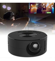 USB Destekli LED Işıklı Projektör - Taşınabilir, Kompakt Ev Sineması (Siyah)