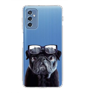 PrintiFy Samsung Galaxy M52 ile Uyumlu Köpek 3 Kamera Korumalı Şeffaf Kılıf