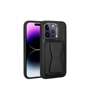 Apple iPhone 14 Pro Max Uyumlu Kılıf Kartlıklı Standlı Pu Deri Zore Memo Kapak (Siyah)