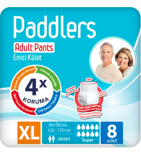 Paddlers Yetişkin Hasta Emici Külot Bez X-Large 8 Adet