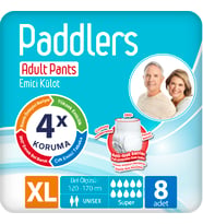 Paddlers Yetişkin Hasta Emici Külot Bez X-Large 8 Adet