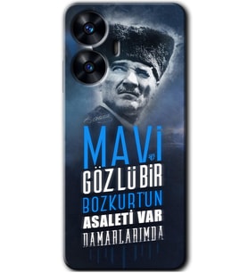Realme C55 Kılıf HD Desen Baskılı Kılıf - Bozkurt Atatürk