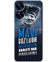 Realme C55 Kılıf HD Desen Baskılı Kılıf - Bozkurt Atatürk