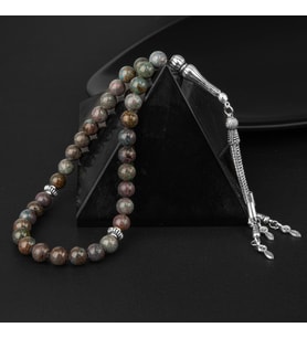 Ruby Kiyanit Doğal Taş Tesbih 33lük - 8mm (Çok Renkli)