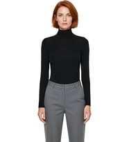 Kadın Casual Günlük Esnek Vücuda Oturan Balıkçı Yaka Uzun Kollu Örme Bluz Cool & Comfort Tarzıyla